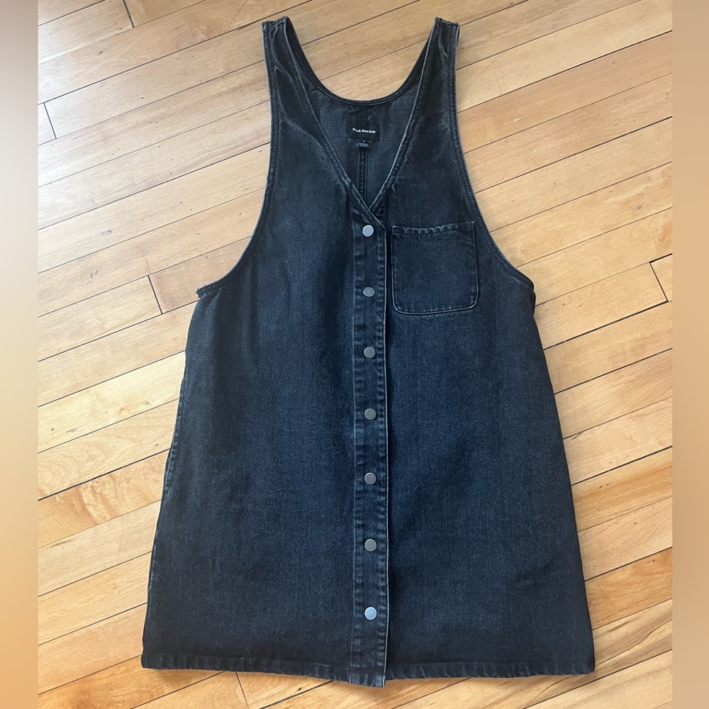 Frank & Oak Black Denim Pinafore